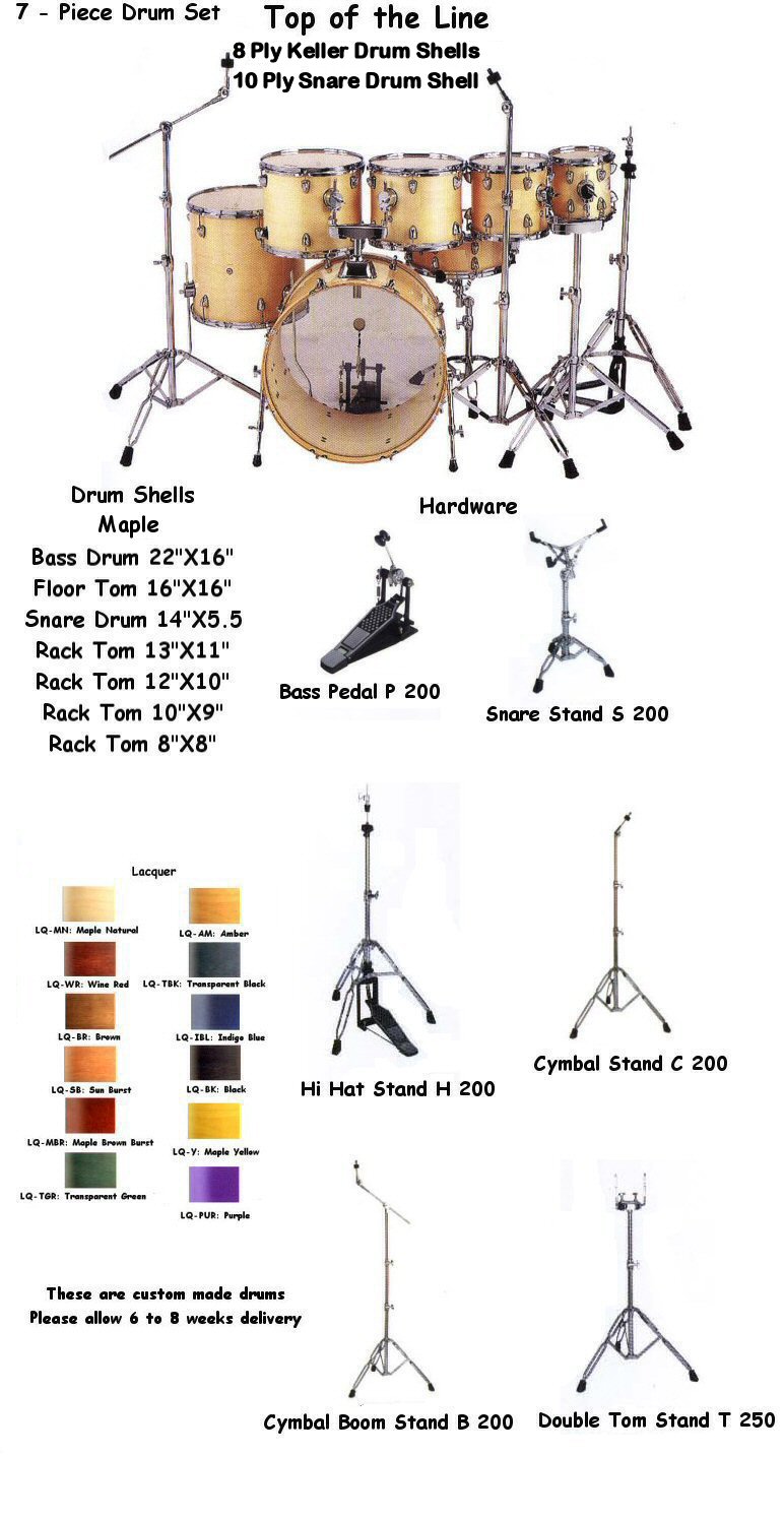 HD 20722 7-Piece Lacquer Drum Kit
